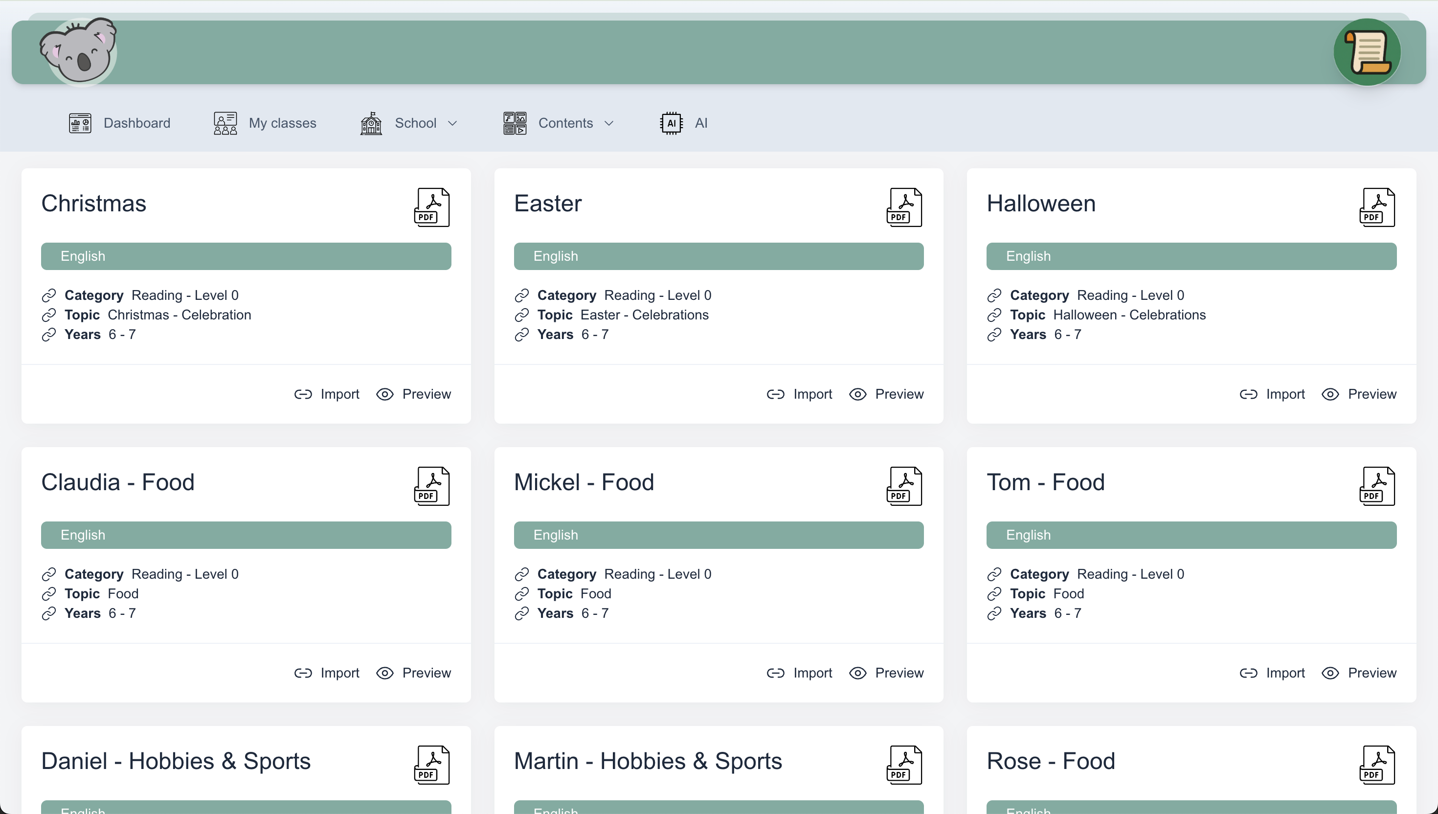 Content library